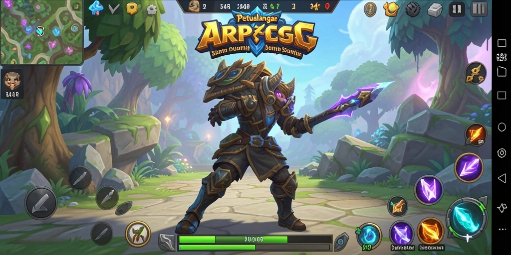 Tampilan gameplay seru dan menegangkan dalam 34R ARPG.