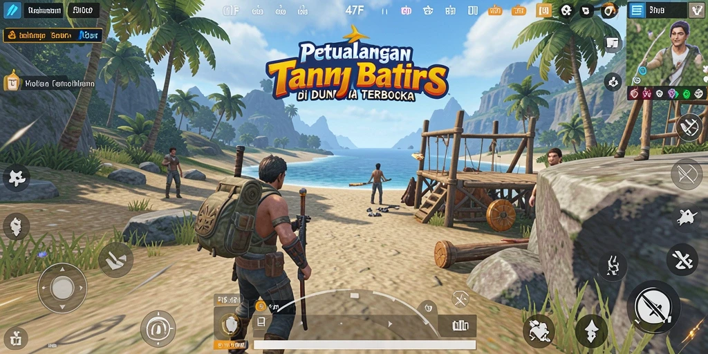 Tampilan gameplay 47F dalam dunia Open World yang luas.