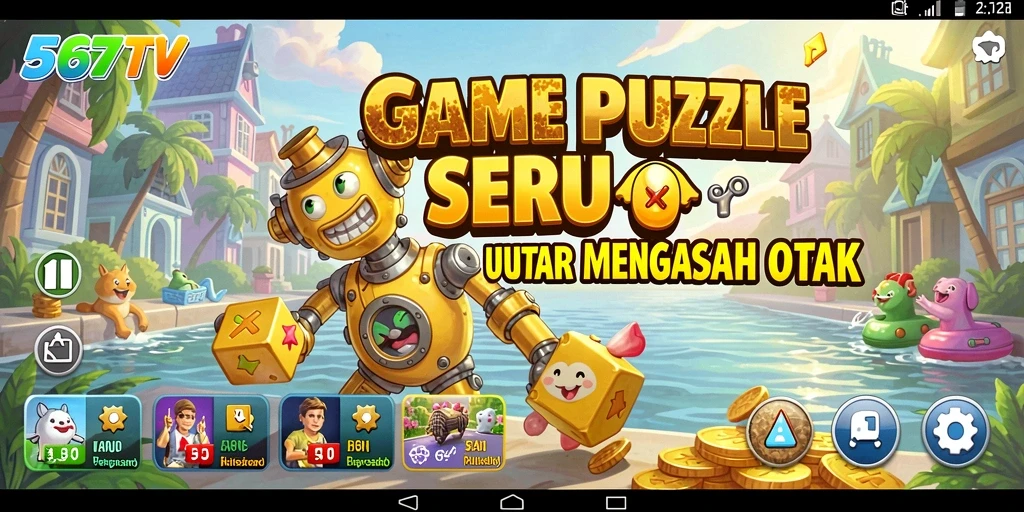 Tampilan gameplay seru dari game Puzzle 567TV.