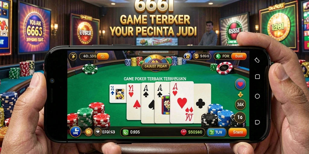 Tampilan gameplay Poker yang menegangkan di 666I.