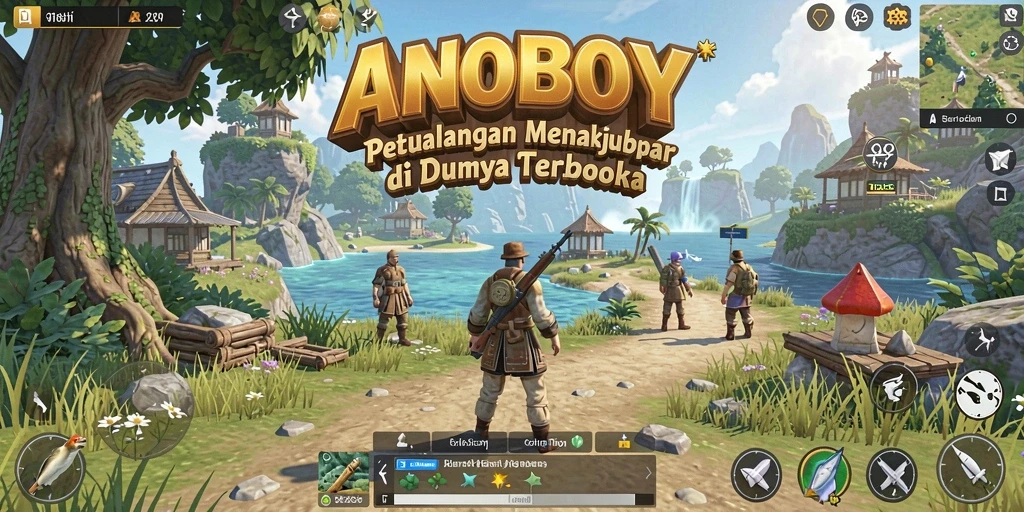 Tampilan gameplay menakjubkan dari ANOBOY di dunia terbuka.