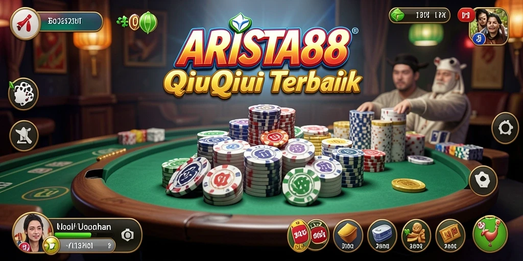 Tampilan menarik dari gameplay QiuQiu di ARISTA88.