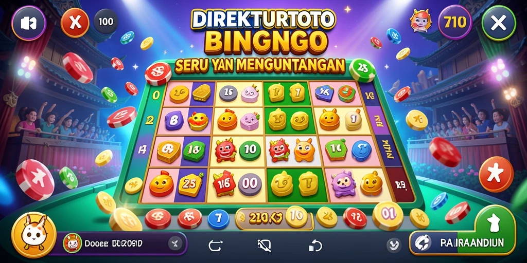 Screenshot utama DIREKTURTOTO menampilkan keseruan permainan Bingo.