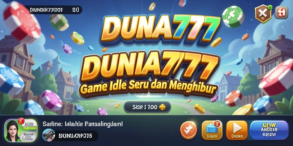 Tangkapan layar gameplay DUNIA777 yang menunjukkan karakter dalam mode Idle.