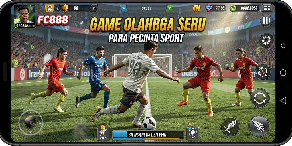 Screenshot gameplay FC888 menunjukkan pertandingan yang mendebarkan.