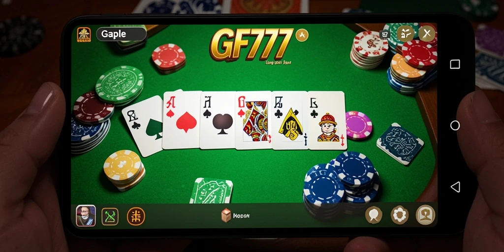 Tampilan gameplay Gaple yang seru dan interaktif di GF777.