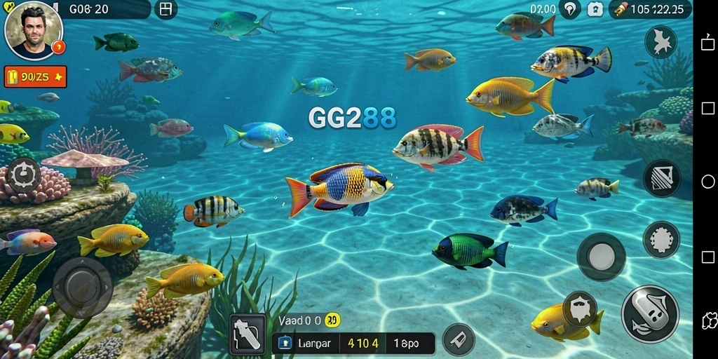 Screenshot gameplay Tembak Ikan GG288 yang seru dan memikat.