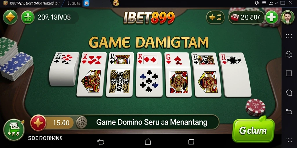 Tampilan gameplay seru dari IBET899 saat bermain Domino.