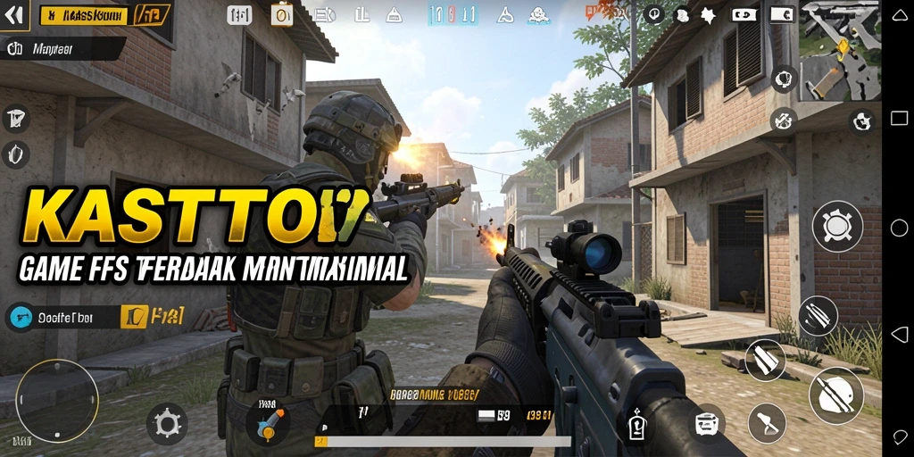 Tampilan gameplay KASTOTO yang intens dan seru dalam aksi FPS.