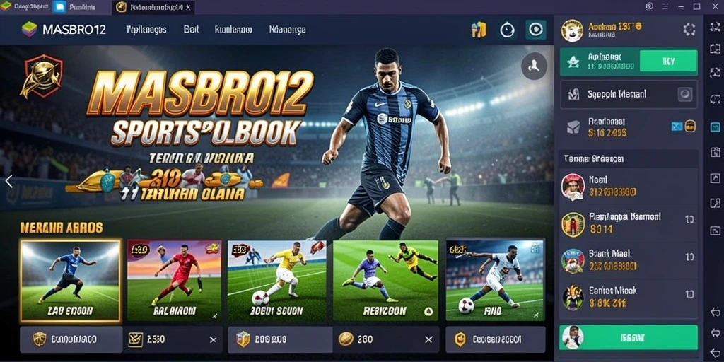 Tampilan menarik dari gameplay taruhan olahraga di MASBRO12.