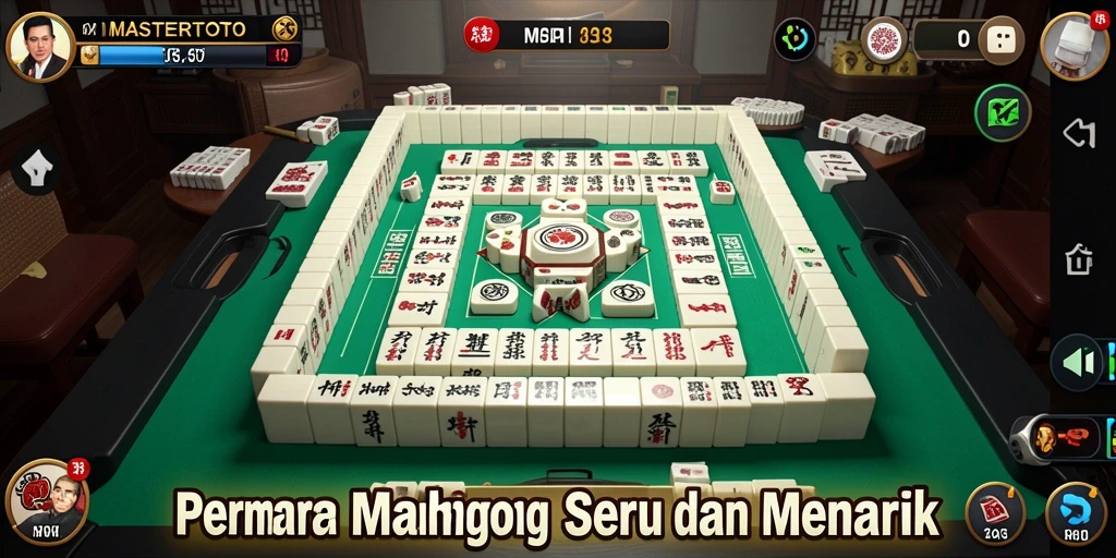 Tampilan gameplay MASTERTOTO yang menampilkan aksi seru Mahjong.