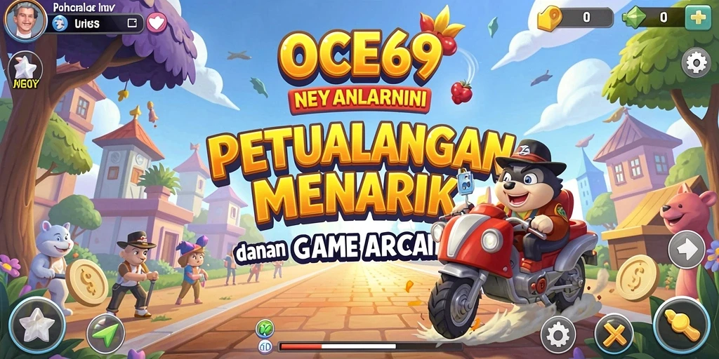 Tampilan gameplay menantang dari OCE69 yang penuh warna.