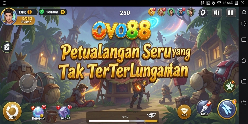 Tampilan gameplay OVO88 yang penuh aksi dan petualangan seru.
