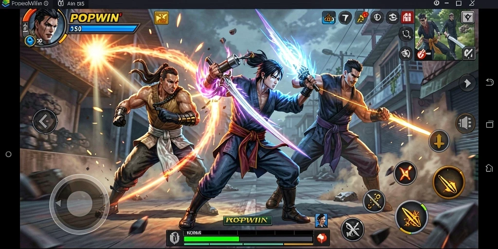 Tampilan aksi seru dengan karakter beragam di POPWIN.