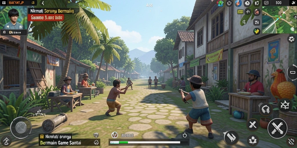 Tangkapan layar gameplay RAKYATJP menunjukkan keseruan dan keasyikan bermain.