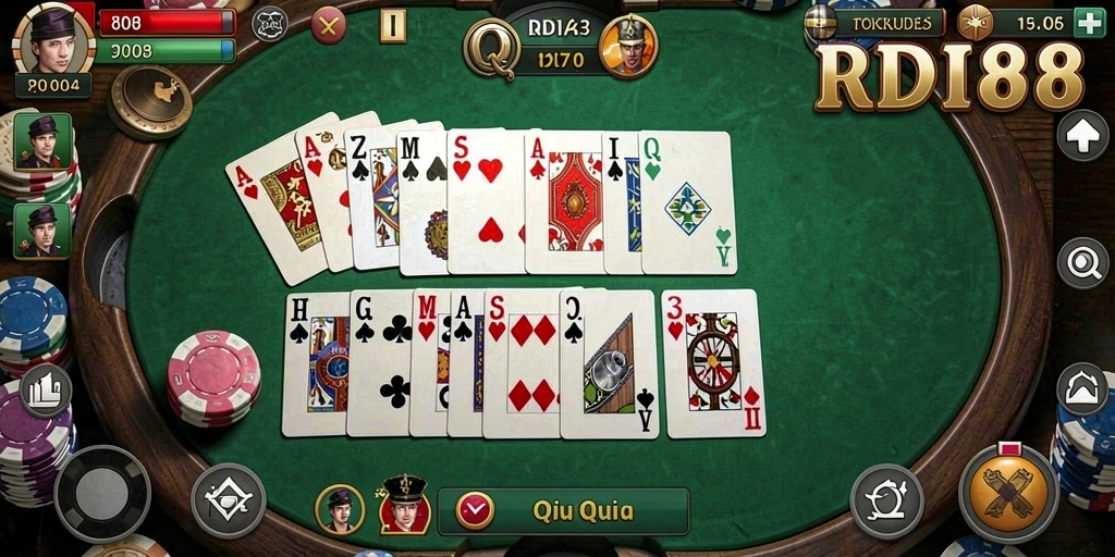 Screenshot gameplay QiuQiu yang menegangkan.