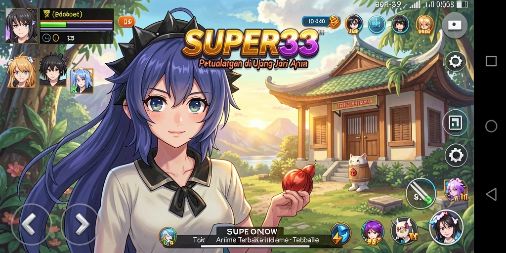 Tampilan menarik dari gameplay SUPER33 yang penuh aksi Anime.