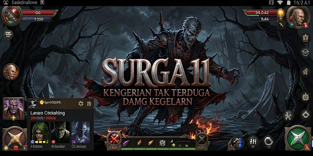 Tampilan mencekam dari gameplay SURGA11 yang membuat jantung berdebar.