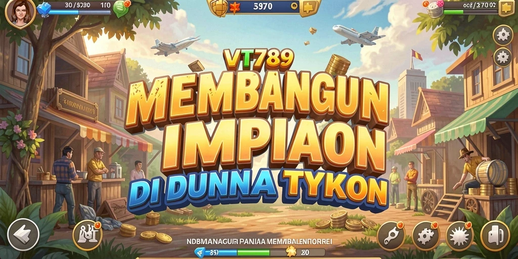 Screenshot utama VT789 menunjukkan aspek menarik dari gameplay Tycoon.